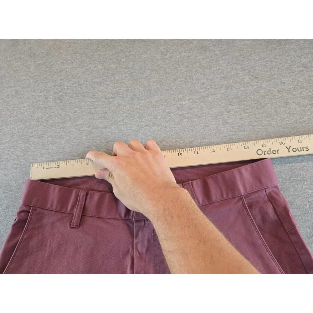 Fabletics The High‎ Side Chino Mens 30x32 Moonlight Mauve Modern Slim Pants NWT